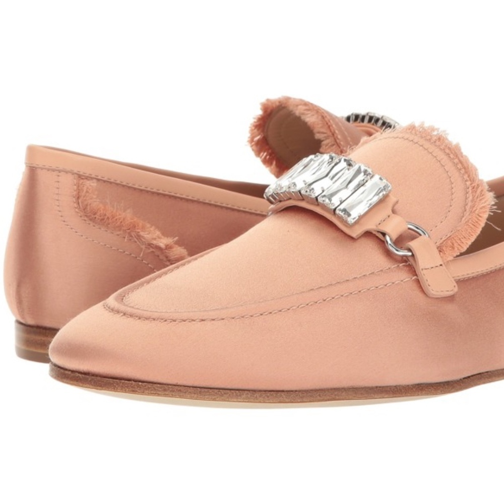 Giuseppe Zanotti Blush Pink NIB Slipper Flats ➡️SEE Size Notes $950 Raso Salmone - Picture 11 of 16